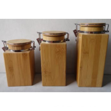 New Design Multi-Function Bamboo Canister/Bamboo Jar/Seal Pot